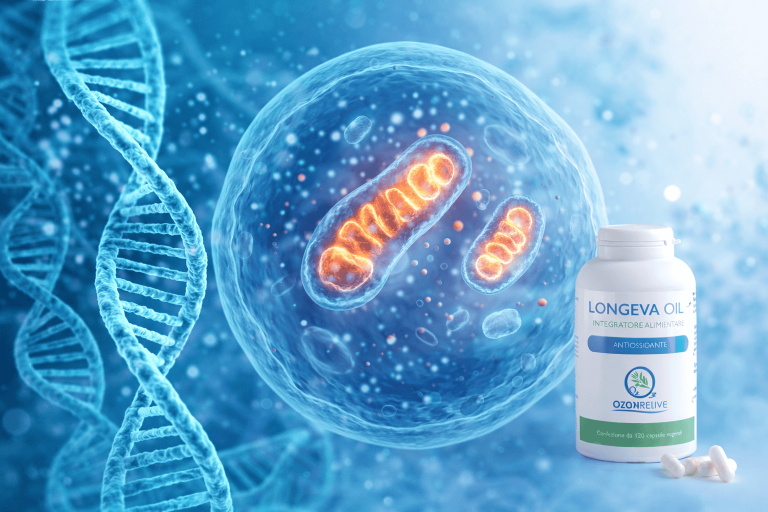 Longeva Oil con OZOILE FOOD - confezione e capsule