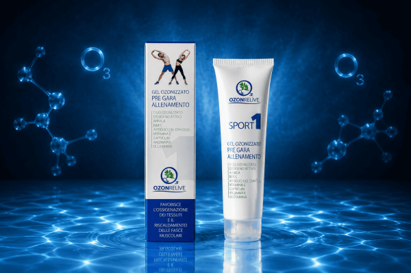 Ozono product_10_Sport 01 Allenamento Gel Sport 1 Pre Gara e Allenamento Ozonrelive, tubo e confezione.