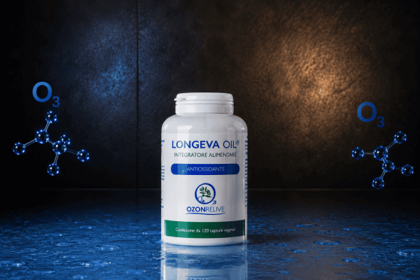 Longeva Oil Ozonrelive, flacone da 120 capsule vegetali.